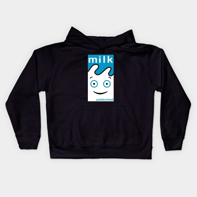 blur coffee and tv milk carton Kids Hoodie by small alley co